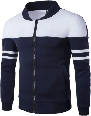 Mens Sweater Cardigan Casual Full Zip Knitted Long Sleeve Sweaters Stand Collar Men's Jacket Retro Workout Outfits