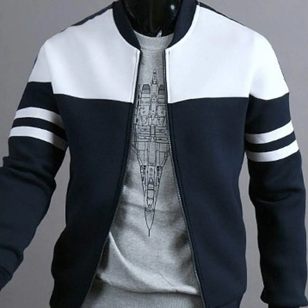 Mens Sweater Cardigan Casual Full Zip Knitted Long Sleeve Sweaters Stand Collar Men's Jacket Retro Workout Outfits