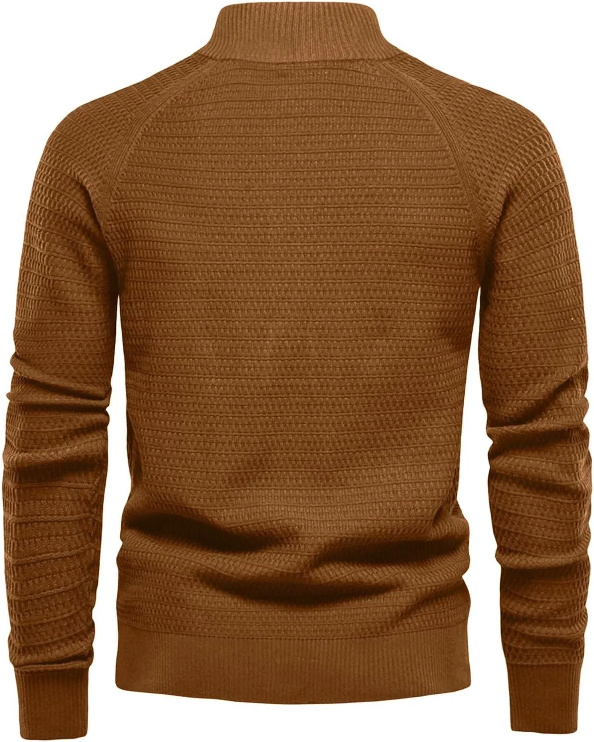 Mens Sweater Cardigan Casual Full Zip Knitted Long Sleeve Sweaters Stand Collar Men's Jacket Retro Workout Outfits