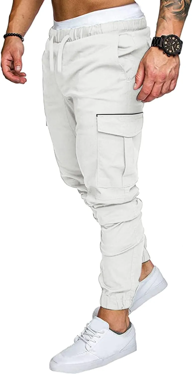 Mens Sweatpants with Pockets with Pockets Mens Fashion Joggers Sports Pants Casual Cotton Cargo Pants Gym Sweatpants
