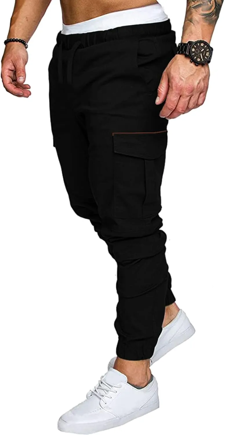 Mens Sweatpants with Pockets with Pockets Mens Fashion Joggers Sports Pants Casual Cotton Cargo Pants Gym Sweatpants