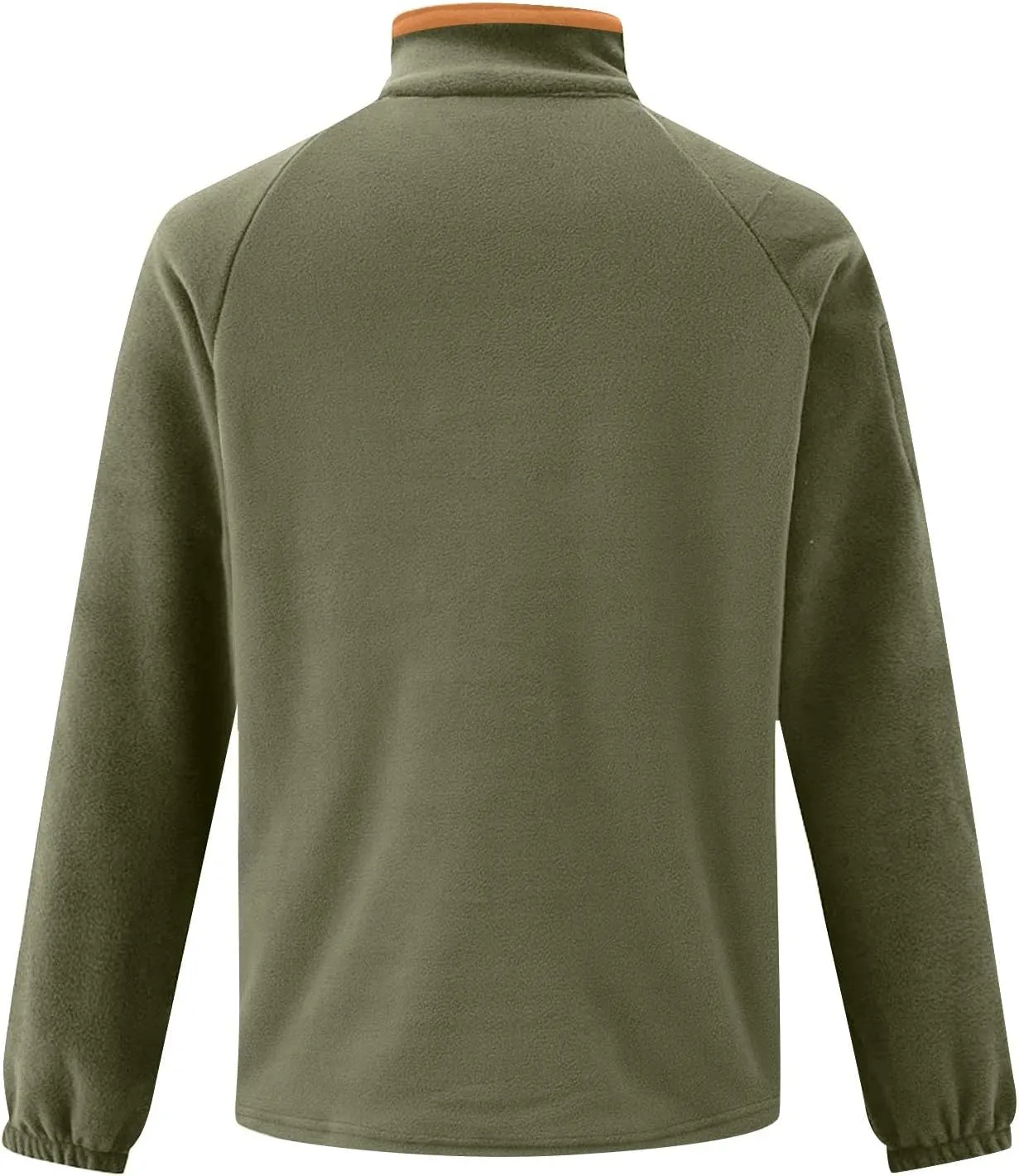 Men's Thermal Fleece Sweaters Quarter Zip Pullover Long Sleeve Mock Neck Polo Sweater Casual Stylish Solid Clothes