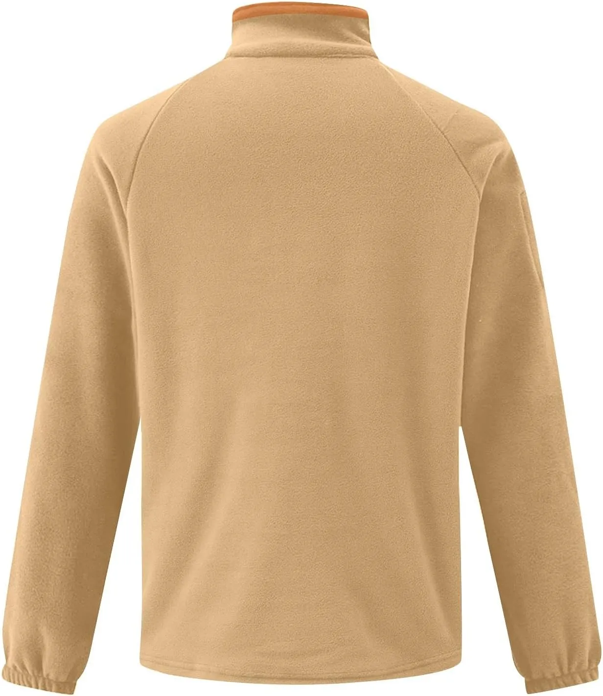 Men's Thermal Fleece Sweaters Quarter Zip Pullover Long Sleeve Mock Neck Polo Sweater Casual Stylish Solid Clothes
