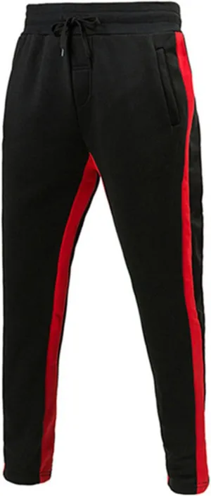 Men’s Track Pants Casual Color Block Side Stripe Sweatpants Elastic Waist Slim Fit Tapered Sweat Pants Workout Joggers