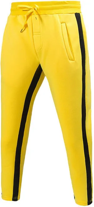 Men’s Track Pants Casual Color Block Side Stripe Sweatpants Elastic Waist Slim Fit Tapered Sweat Pants Workout Joggers