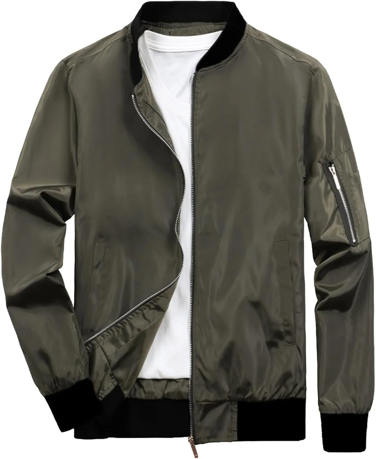 Men's Waterproof Rain Jacket Outdoor LightweightOutdoor Jacket with Pockets Rain Shell Coat for Hiking Golf Travel