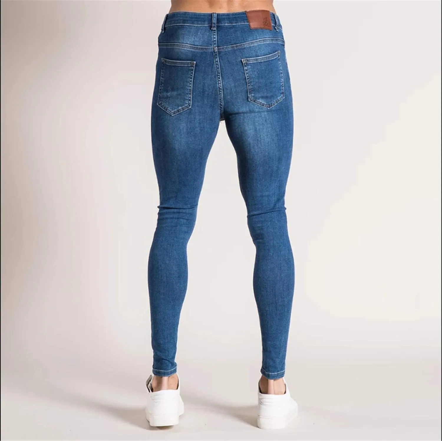 Mmoneyake Mens Slim Fit Jeans Ripped Distressed High Waist Skinny Jean Pants Stretch Denim Straight Leg Relaxed Fit Jeans
