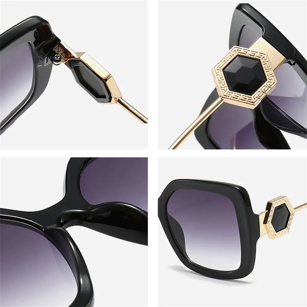 New 2025 Oversized Women Sunglasses Gradient Sun Glasses for Female Lady Big Shades