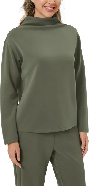 ODODOS Women's Modal Soft Mock Neck Pullover Long Sleeve SweatShirts Relaxed Casual Tops