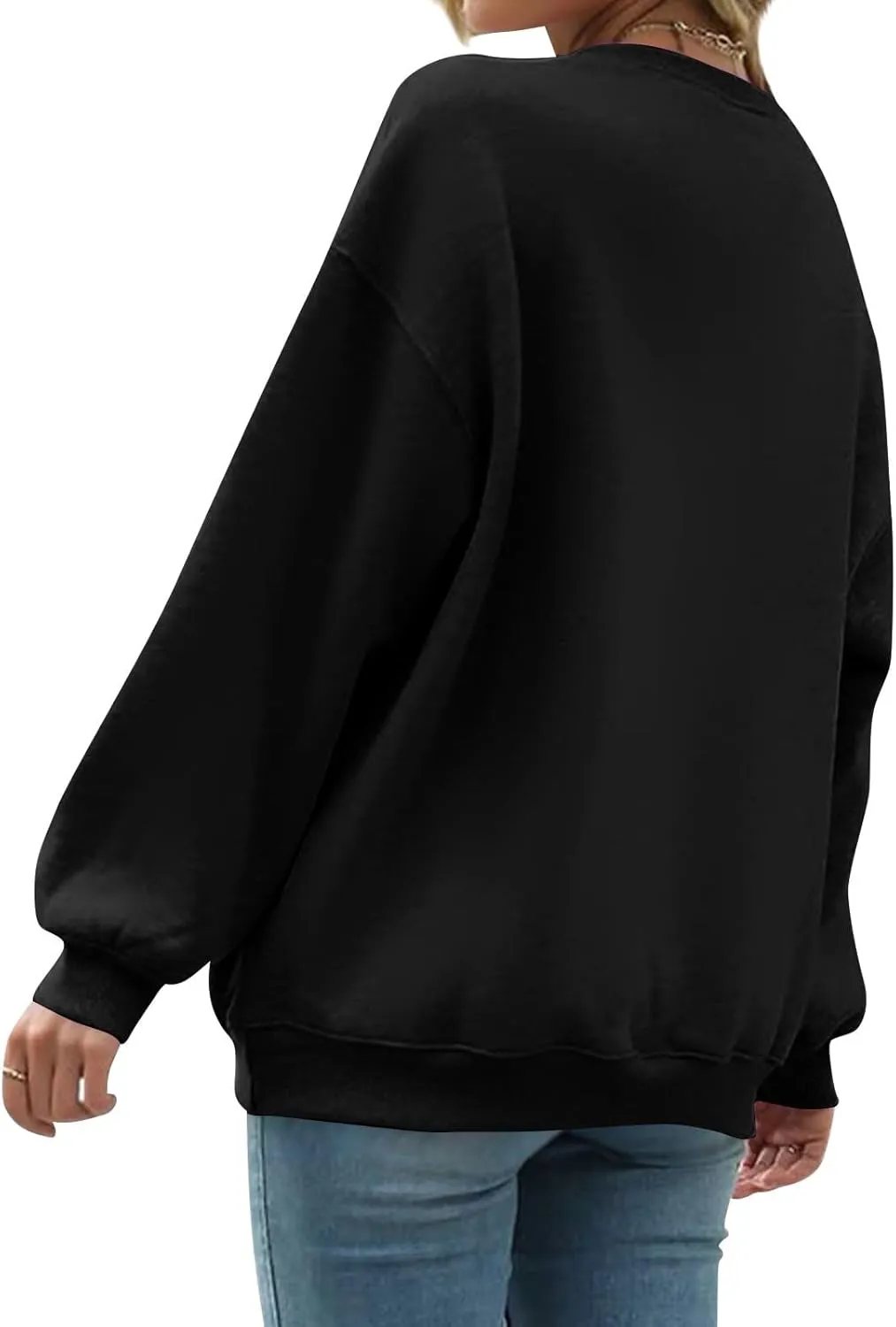 Oversized Crewneck Sweatshirts Women Soft Comfy Fleece Sweatshirts Trendy Fall Pullover Sweaters Preppy Cute Clothes