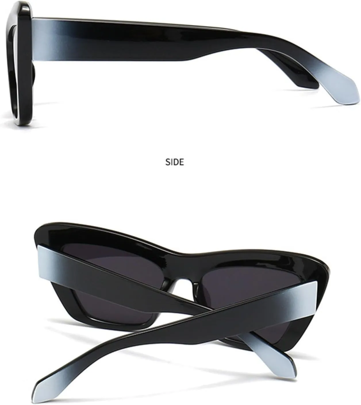 Oversized Thick Frame Sunglasses Women Men Uv400 Vintage Shades Sun Glasses