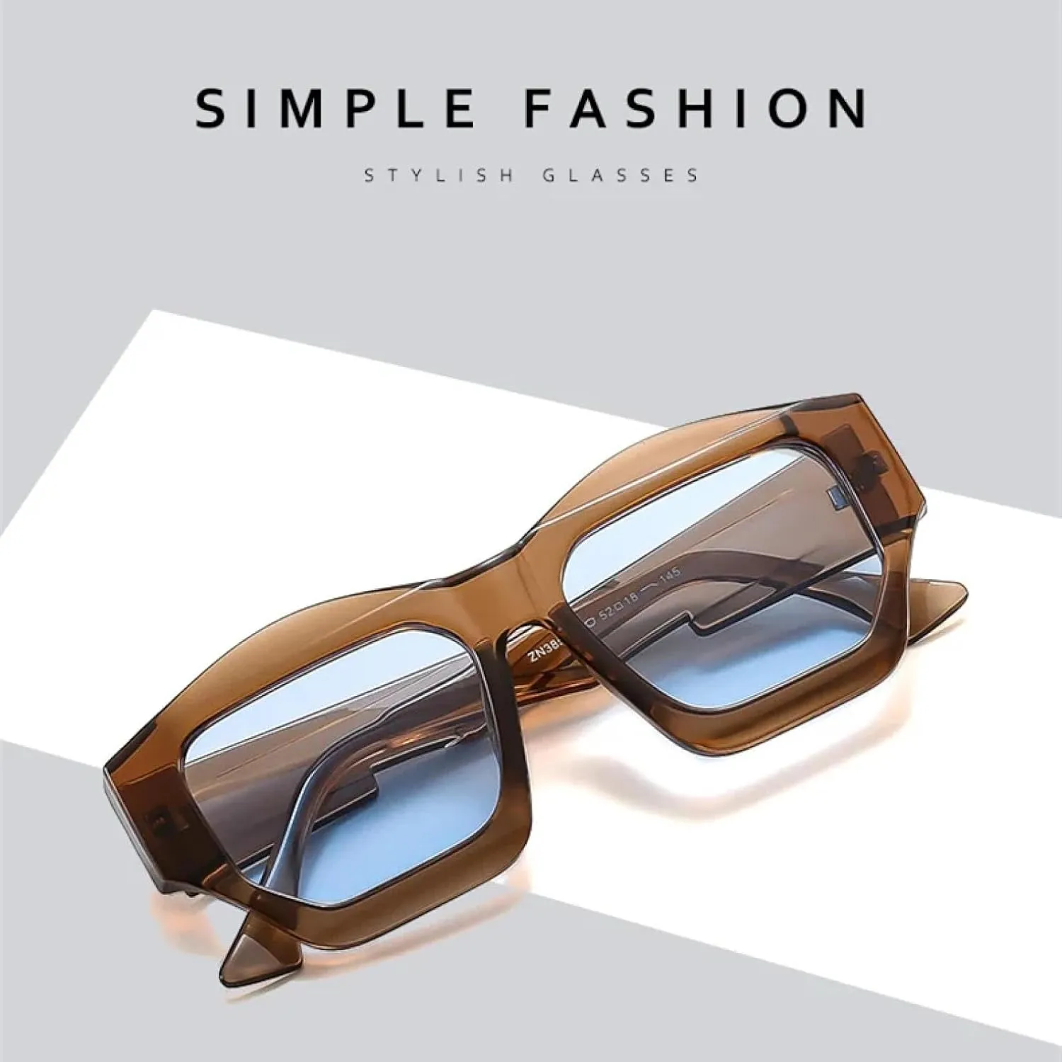 Oversized Women Fashion Double Color Outdoor Sunglasses Retro Lens Uv400 Men Trending