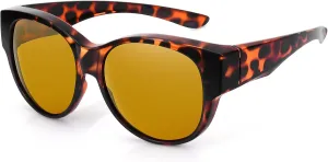 Polarized Sunglasses Fit Over Glasses Over Glasses Trendy Round Cat Eye and HD Wrap-around Sunglasses
