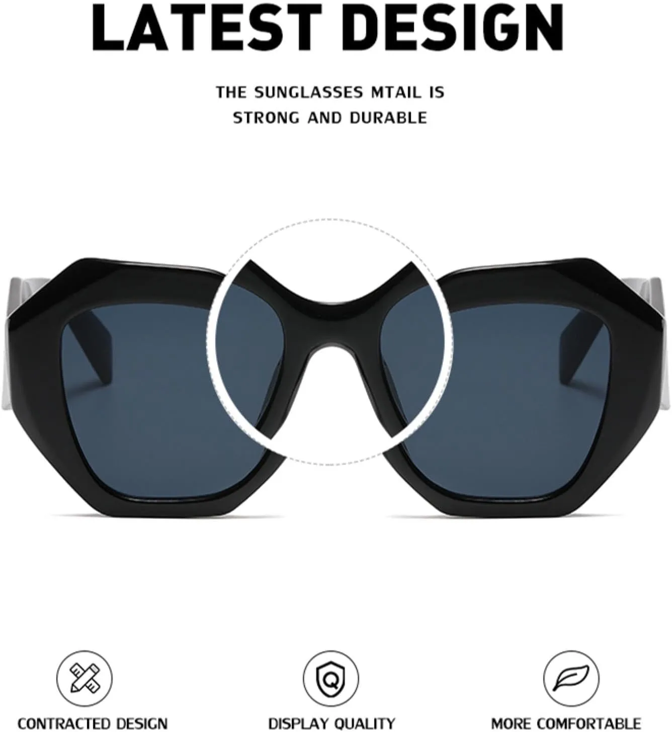 Polygon Sunglasses for Women Luxury Fashion Unique Vintage Punk Men Shade Irregular