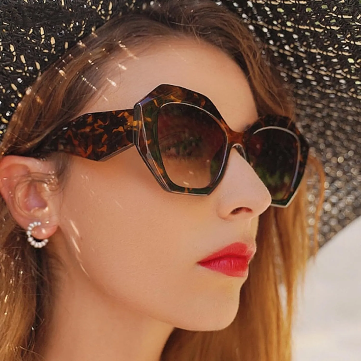 Polygon Sunglasses for Women Luxury Fashion Unique Vintage Punk Men Shade Irregular
