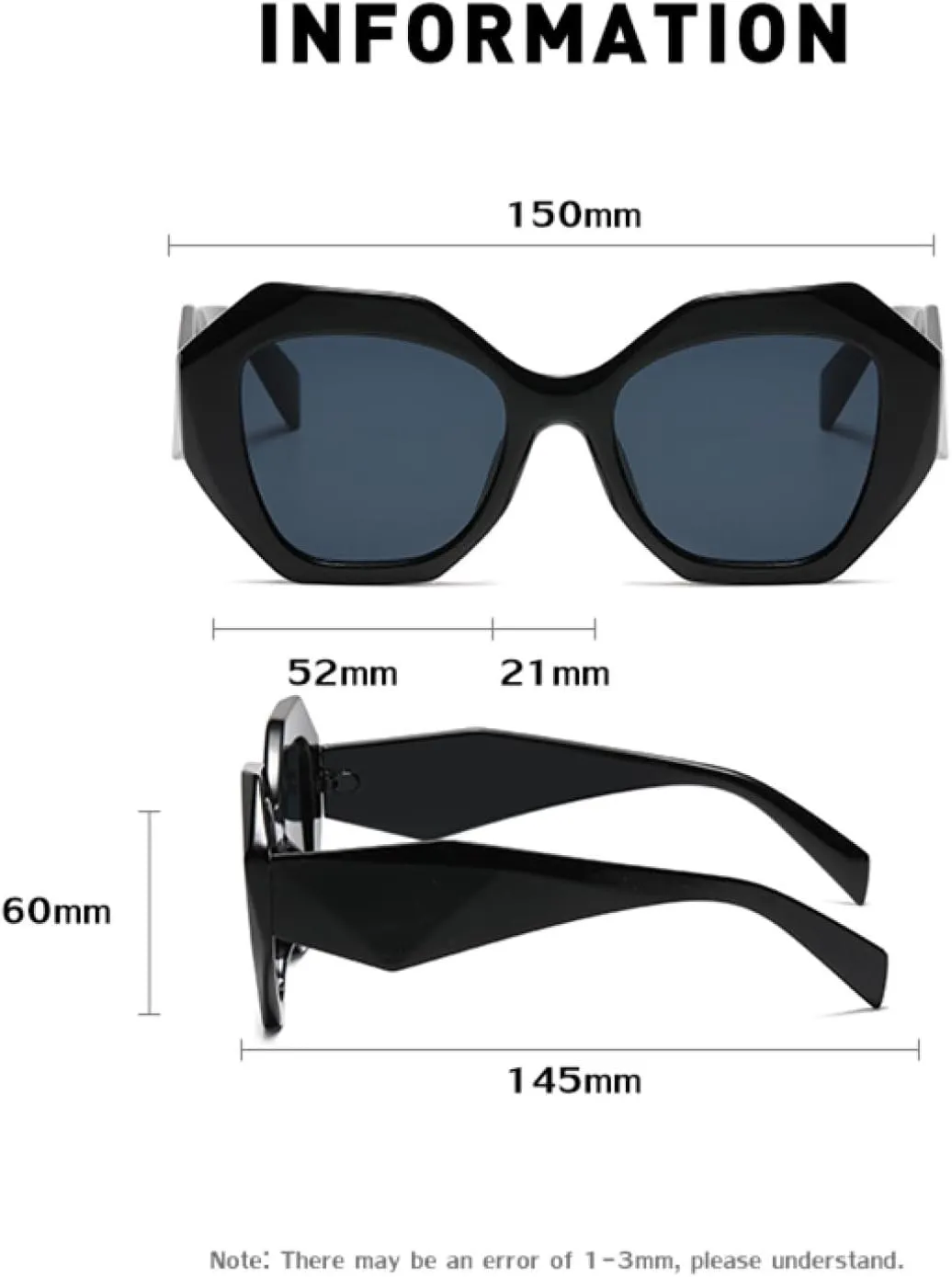 Polygon Sunglasses for Women Luxury Fashion Unique Vintage Punk Men Shade Irregular
