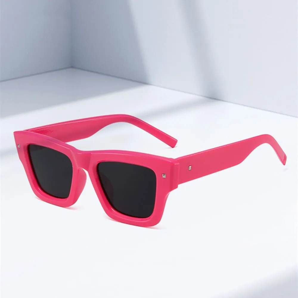 Popular Fashion Cat Eye Women Sunglasses Fashion Shades UV400 Vintage Rivets Men Sun Glasses
