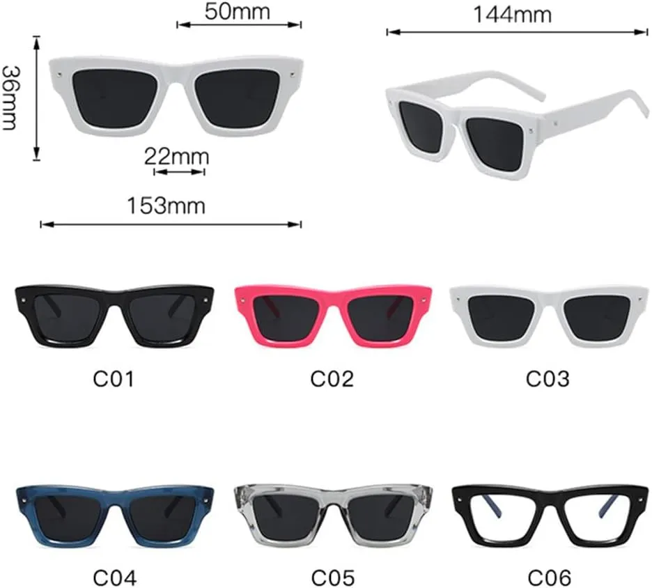 Popular Fashion Cat Eye Women Sunglasses Fashion Shades UV400 Vintage Rivets Men Sun Glasses