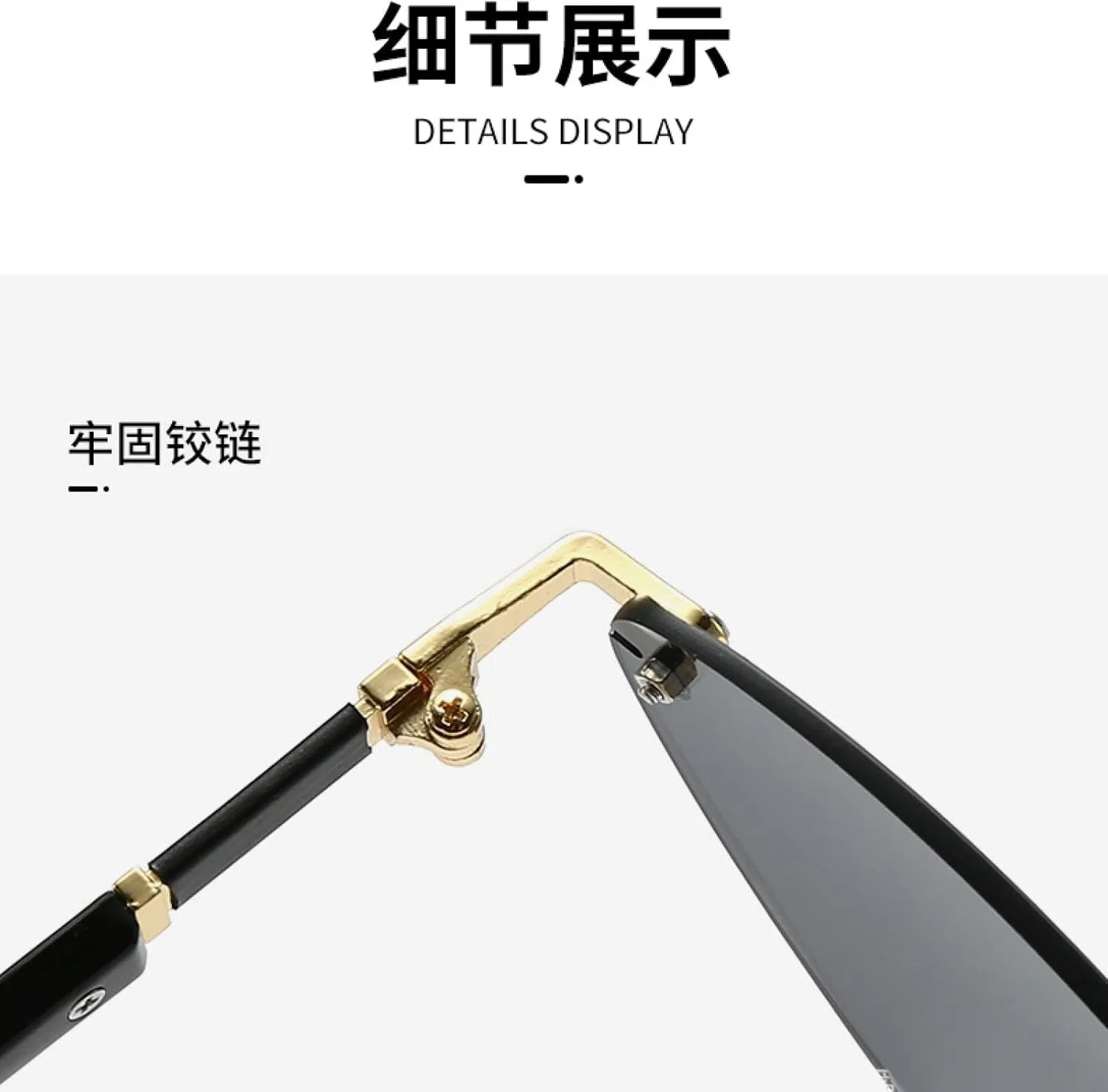 Punk Rimless Sunglasses Cat Eye Fashion Women Men Shades