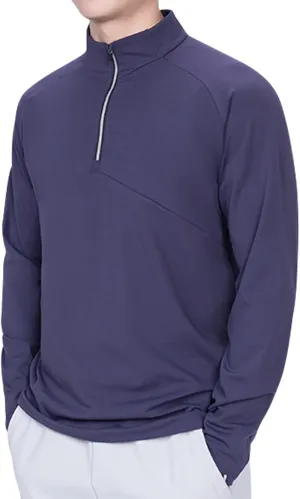 Quarter Zip Pullover Men Lightweight Long Sleeve Hiking Athletic Sweatshirts Performance Mock Neck 3/4 Zip Sweatshirt