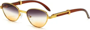 Retro Cat Eye Metal Sunglasses for Women Men Fashion Square Sunglasses Small Vintage 90s Sunglasses N47
