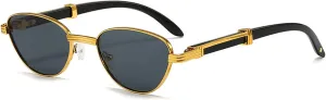 Retro Cat Eye Metal Sunglasses for Women Men Fashion Square Sunglasses Small Vintage 90s Sunglasses N47