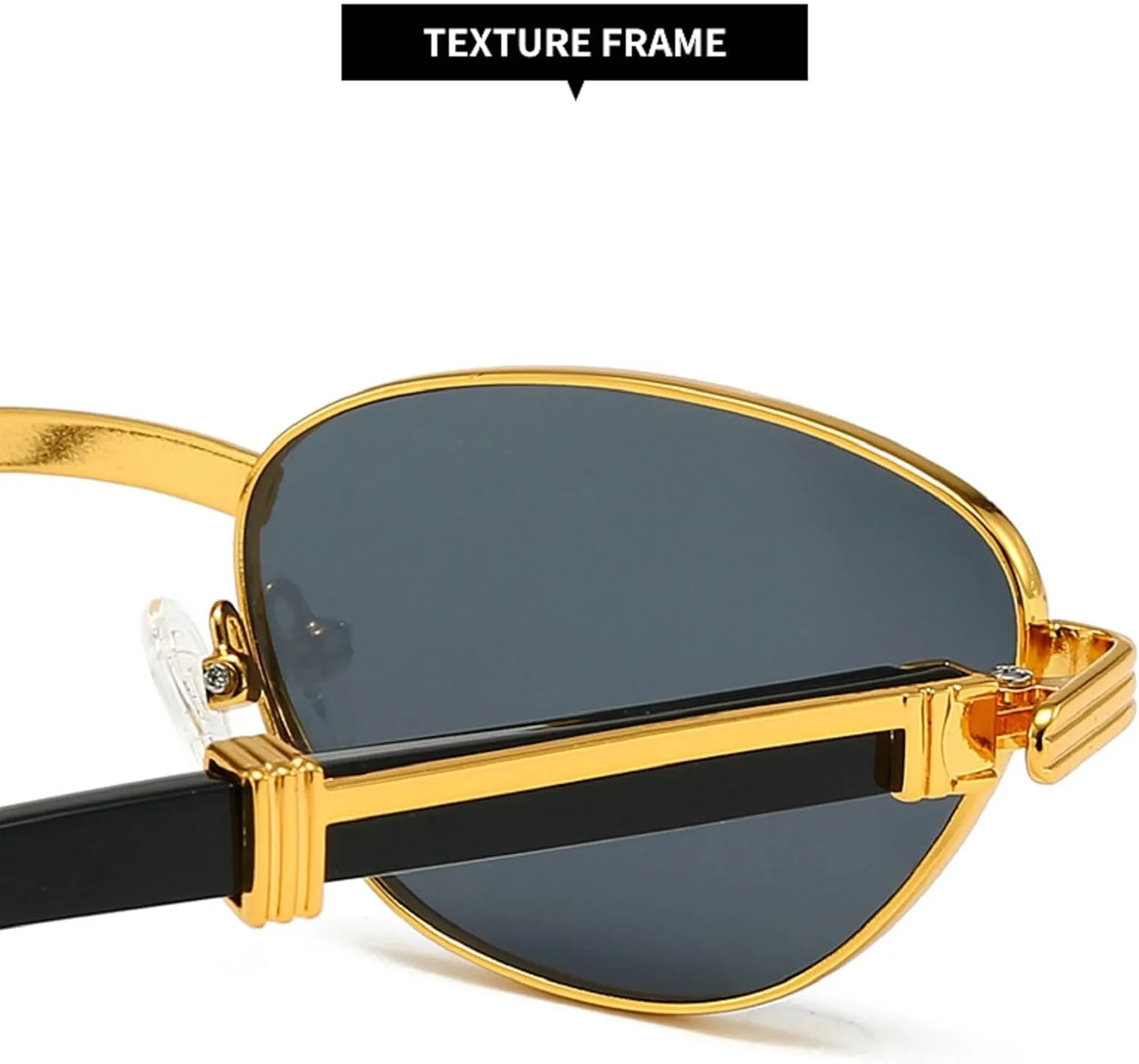 Retro Cat Eye Metal Sunglasses for Women Men Fashion Square Sunglasses Small Vintage 90s Sunglasses N47