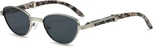 Retro Cat Eye Metal Sunglasses for Women Men Fashion Square Sunglasses Small Vintage 90s Sunglasses N47