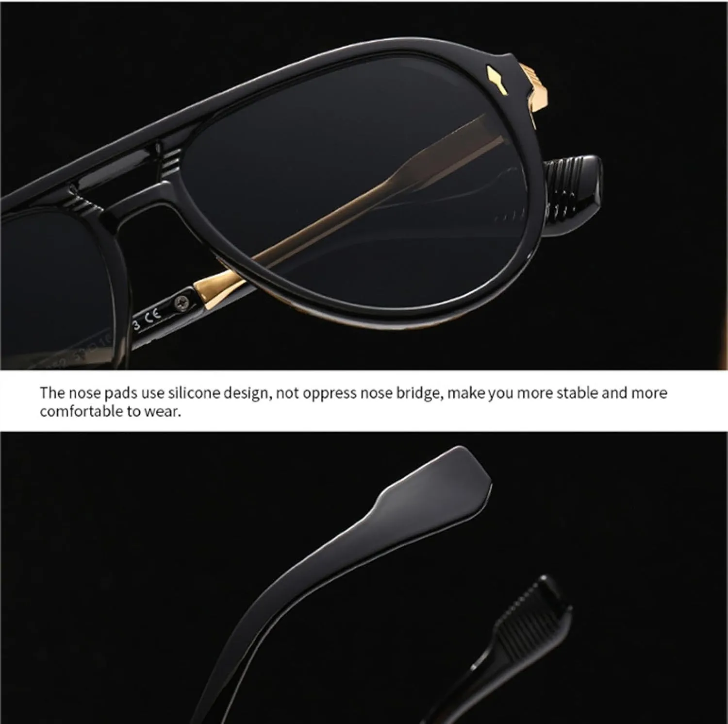 Retro Men Sunglasses Fashion Uv400 Trending Rivets Women Luxury