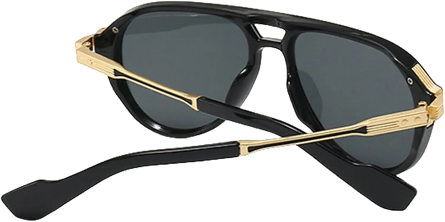 Retro Men Sunglasses Fashion Uv400 Trending Rivets Women Luxury