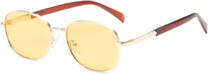 Retro Metal Frame Women Sunglasses Fashion Clear Ocean Lens Uv400 Men