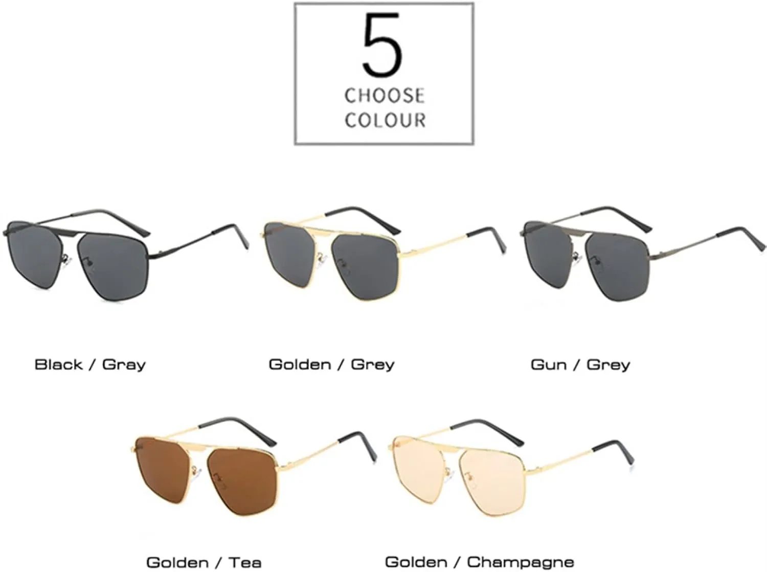 Retro Metal Sunglasses Women Men Fashion Shades Uv400