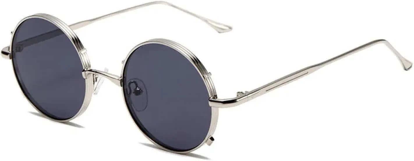 Retro Round Metal Frame Women Sunglasses Fashion Punk Men Uv400