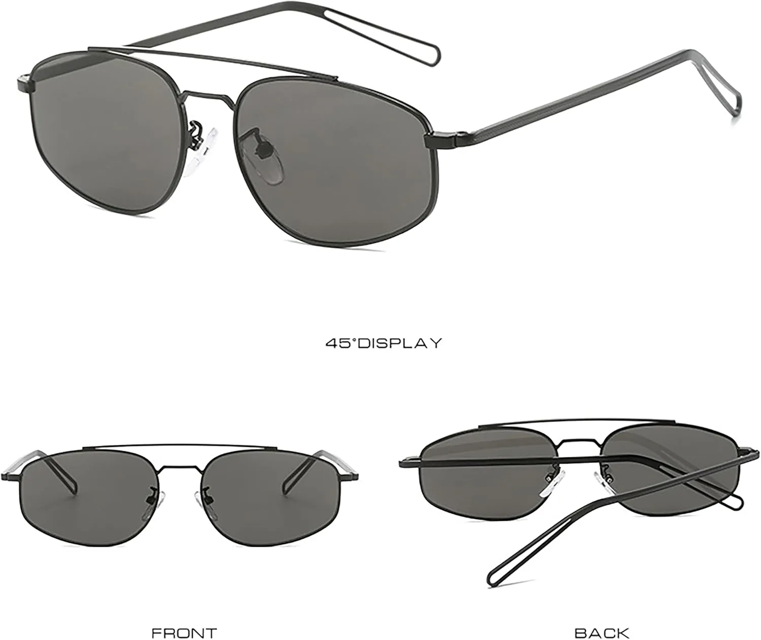 Retro Vintage Metal Frame Small Cat Eye Sunglasses