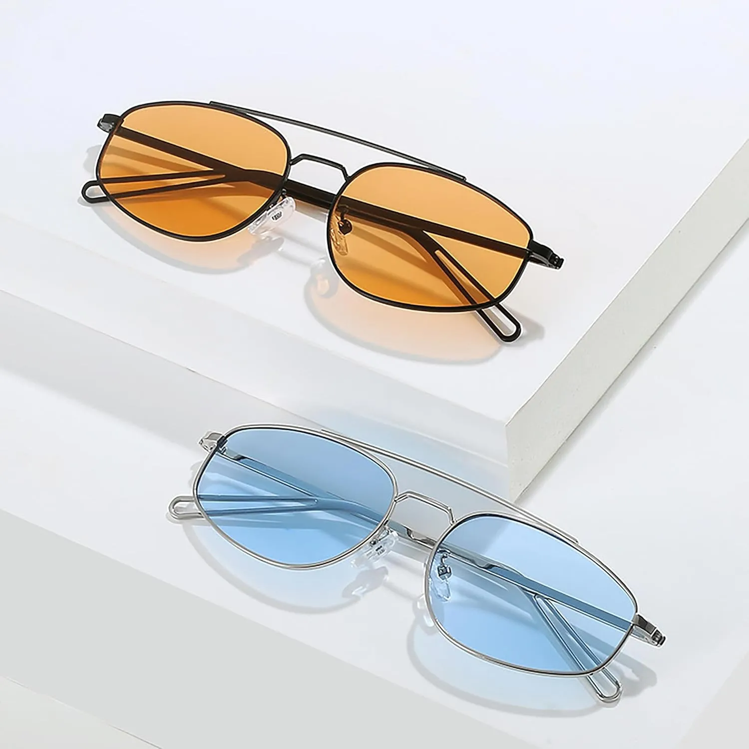 Retro Vintage Metal Frame Small Cat Eye Sunglasses