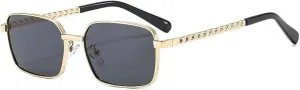 Retro Women Metal Frame Sunglasses Fashion Shades Uv400 Blue Green Men Punk