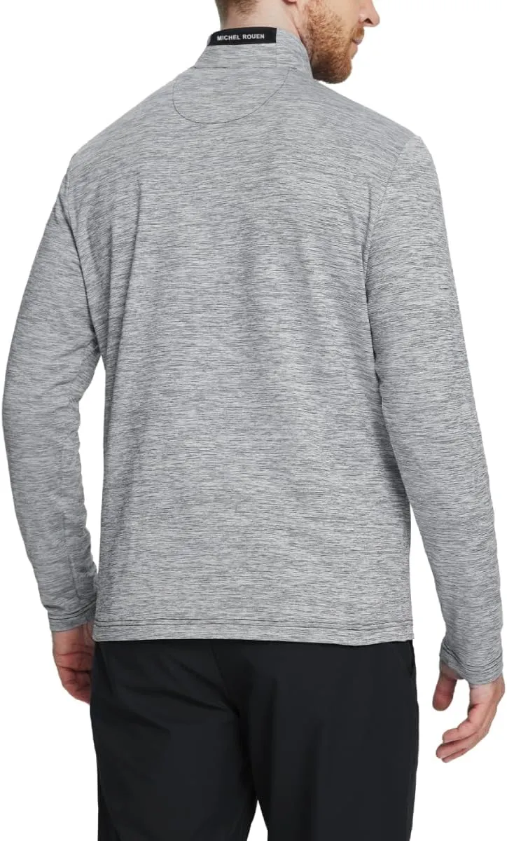 Rouen Quarter Zip Pullover Men Performance Dry Fit Mock Neck Brushed Casual Sports Golf Mens 1/4 Zip Pullover Sweatshirts