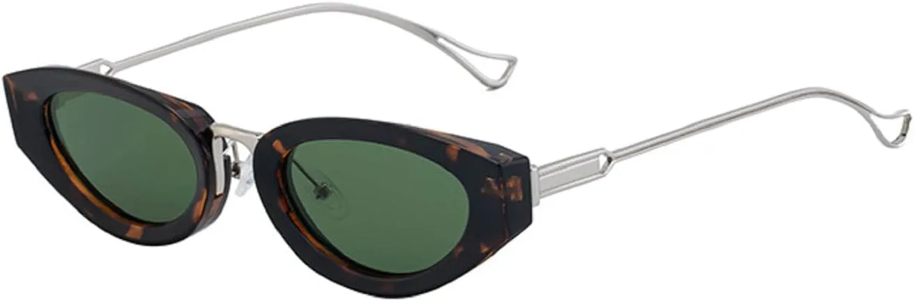 Sexy Cat Eye Oval Punk Sunglasses Women Luxury Vintage Metal Frame Sun Glasses For Ladies Classic Eyewear UV400 3521