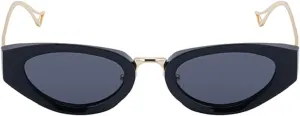 Sexy Cat Eye Oval Punk Sunglasses Women Luxury Vintage Metal Frame Sun Glasses For Ladies Classic Eyewear UV400 3521