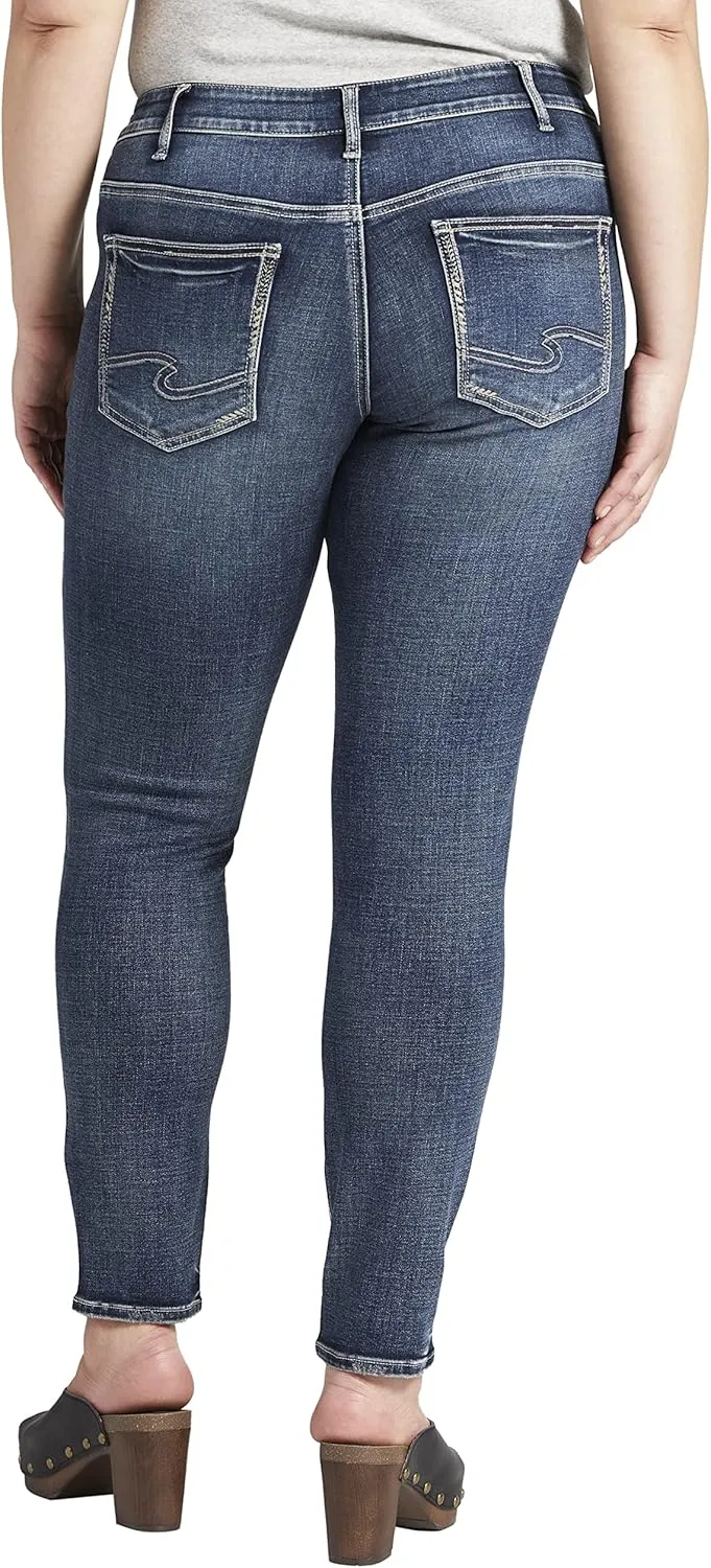 Silver Jeans Co. Women's Plus Size Britt Low Rise Skinny Jeans