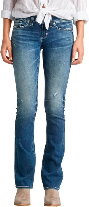 Silver Jeans Co. Women's Tuesday Low Rise Slim Bootcut Jeans