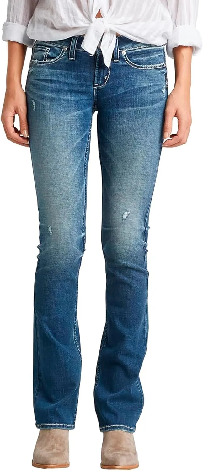 Silver Jeans Co. Women's Tuesday Low Rise Slim Bootcut Jeans
