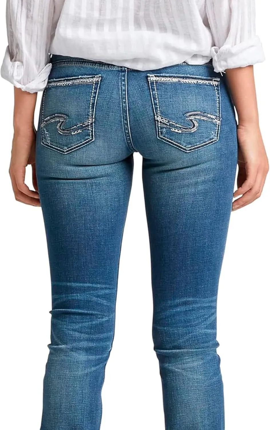 Silver Jeans Co. Women's Tuesday Low Rise Slim Bootcut Jeans
