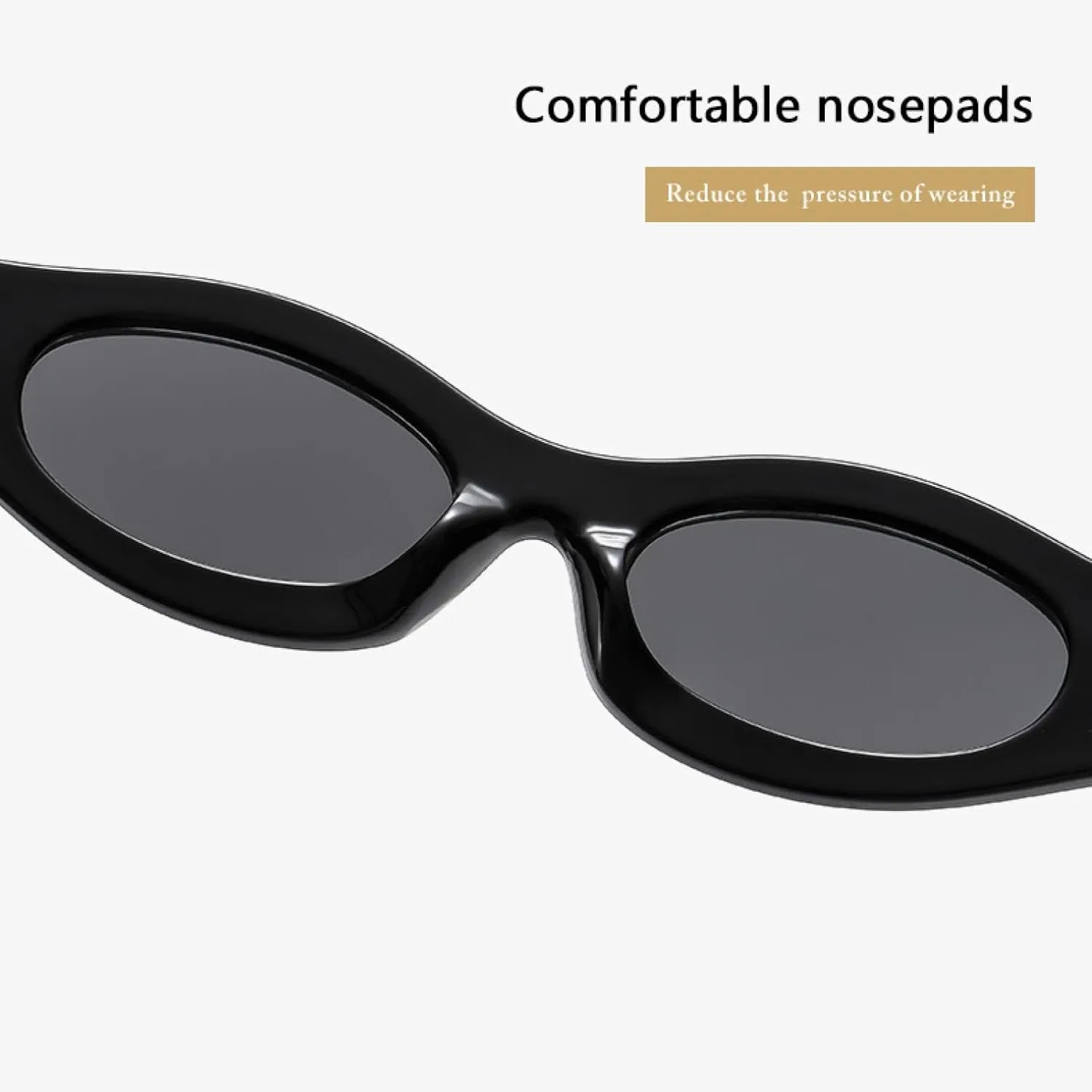Small Oval Sunglasses Women Men Luxury Punk Vintage Fashion Irregular Uv400