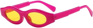 Small Oval Sunglasses Women Men Luxury Punk Vintage Fashion Irregular Uv400