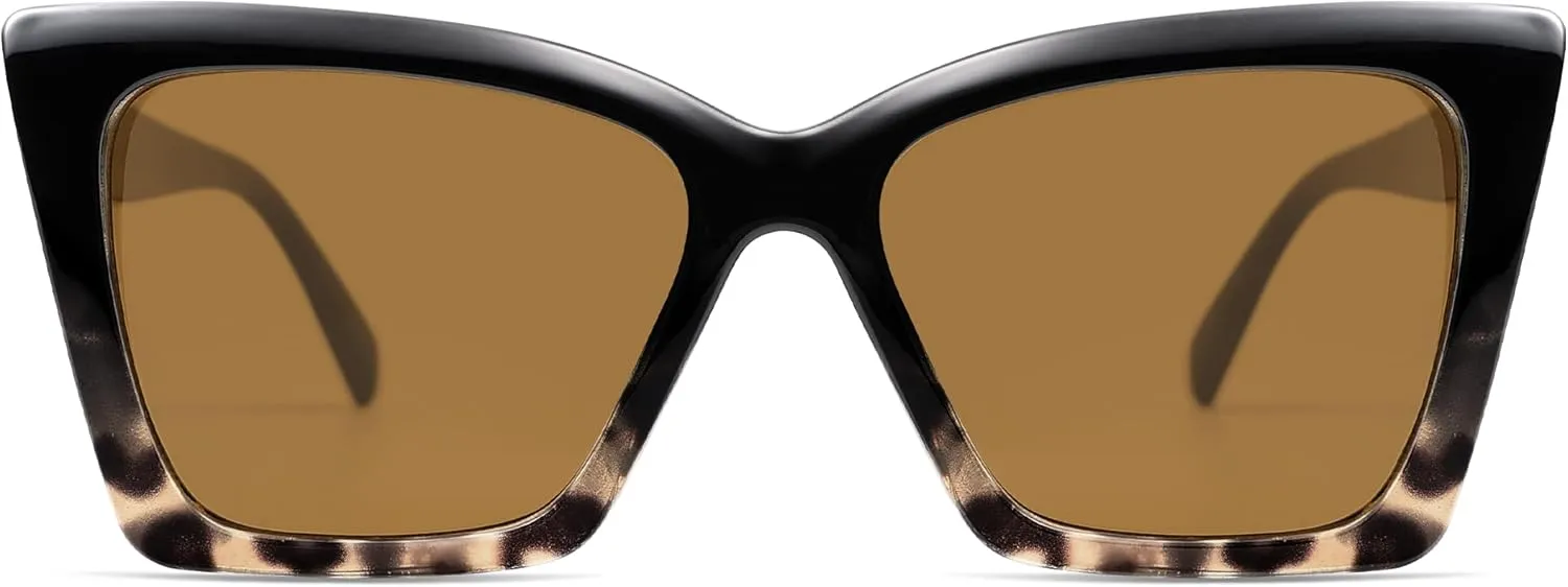 SOJOS Trendy Oversized Cateye Sunglasses Womens UV400 Large Designer Shades Lentes De Sol Para Mujer SJ2347
