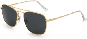 SPOAVGYZ-Fashion Glass Lenses Men Women Square Sunglasses Metal Frame UV400