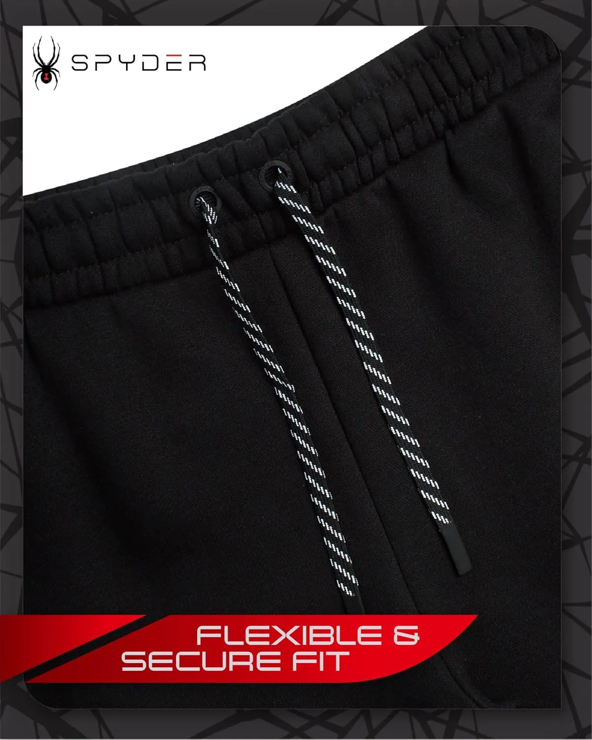 Spyder Men's Active Jogger Sweatpants - 2 Pack Athletic Fleece Workout Gym Joggers with Pockets and Drawcord (Sizes: S-XXL)