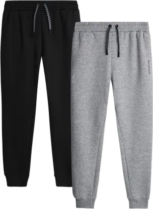 Spyder Men's Active Jogger Sweatpants - 2 Pack Athletic Fleece Workout Gym Joggers with Pockets and Drawcord (Sizes: S-XXL)