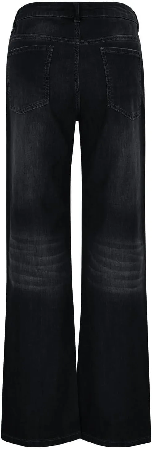 Straight Leg Jeans for Women Baggy Low Rise Ripped Jeans Casual Boyfriend Denim Pants with Pockets Trouser Jeans